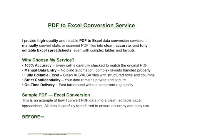 covert pdf to excel